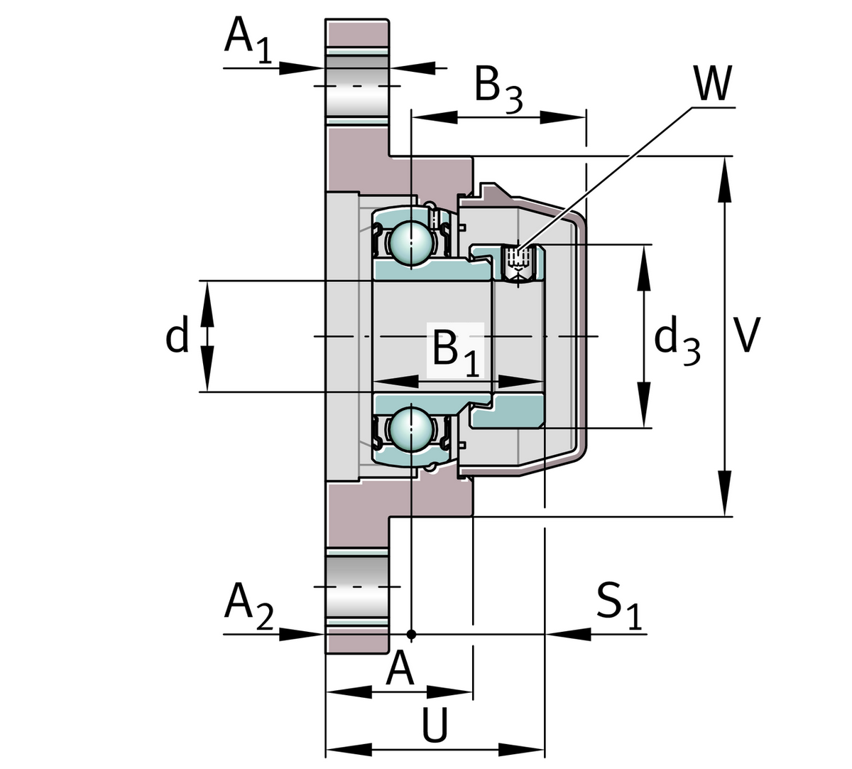Фланцевый корпус INA RCJT25-TV-VA-FD
