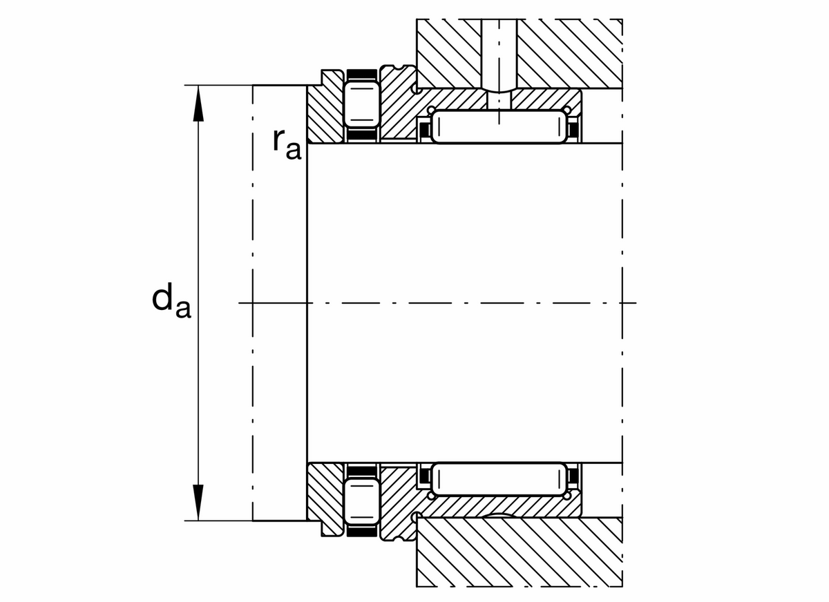 Комбинированный подшипник с короткими цилиндрическими и игольчатыми роликами INA NKXR50-XL (NKXR50)