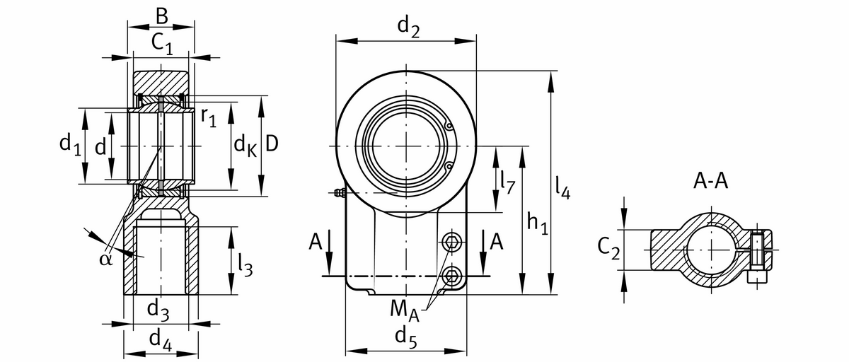 Шарнирная головка INA GIHNRK110-LO