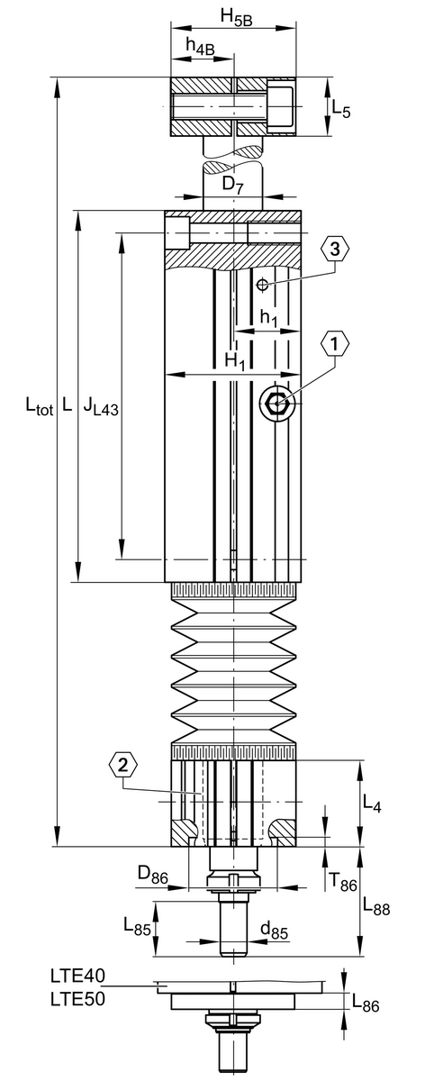 Стол линейного перемещения INA LTE25-160-B-TR16x4-M-0