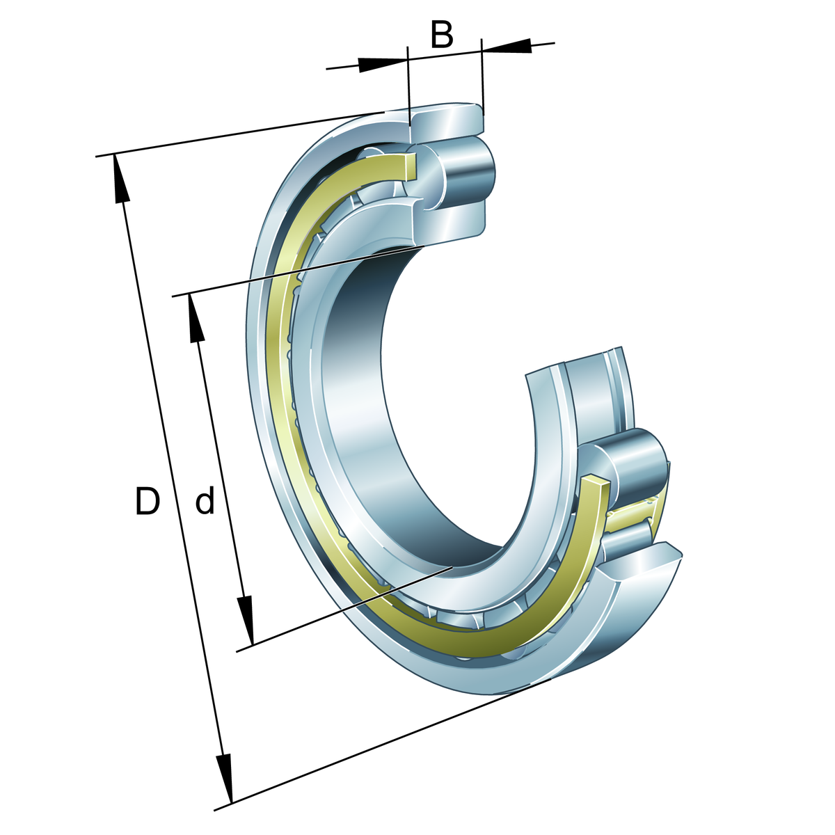 Цилиндрический роликоподшипник INA N1896-M1-C3
