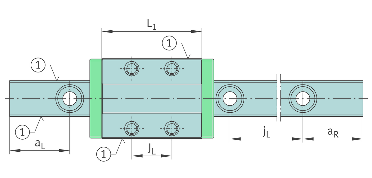 Профильный рельс INA TKDM12X2000-E-EWL-G2