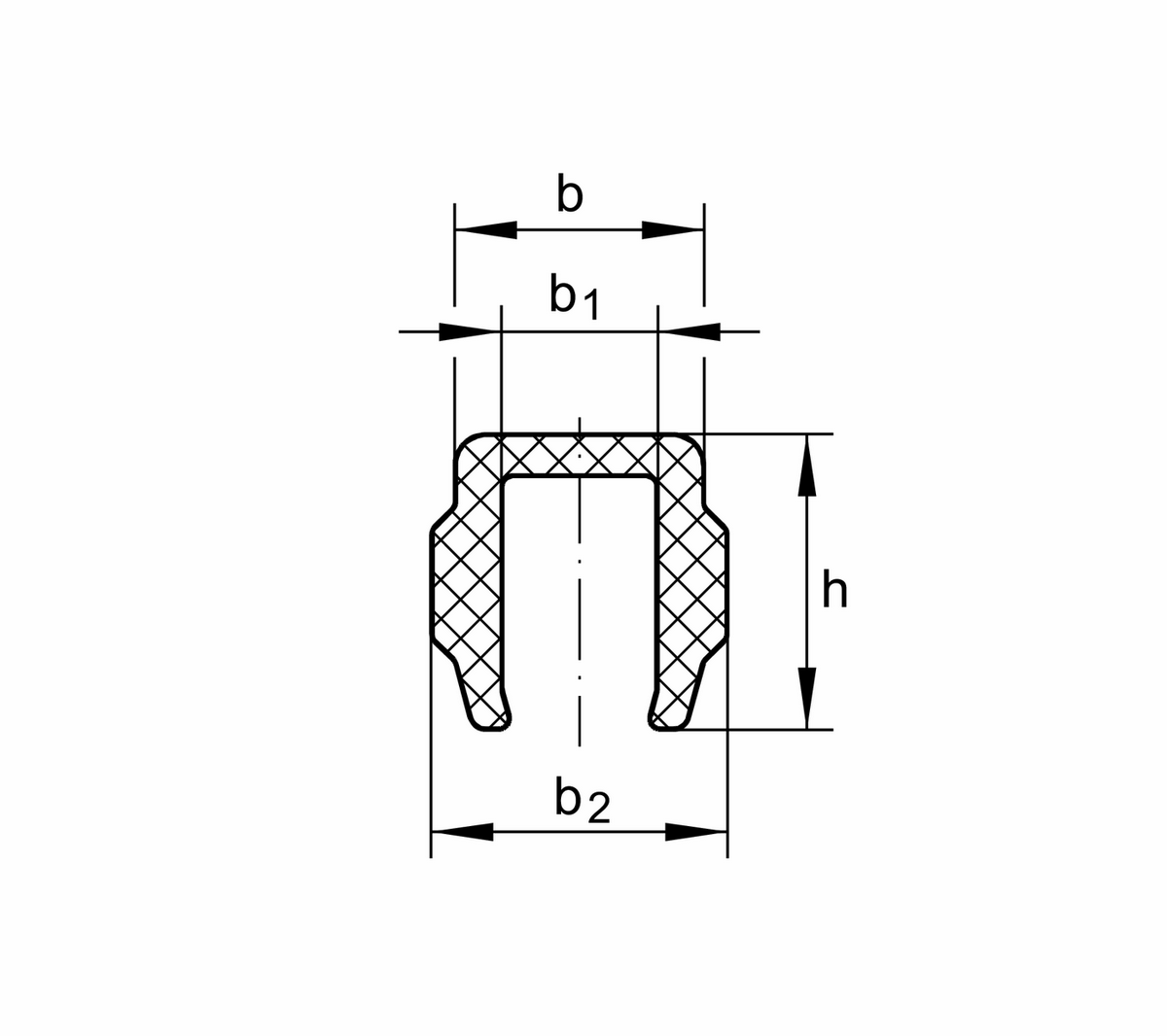 Заглушка для паза INA NAD-8X11,5X2000