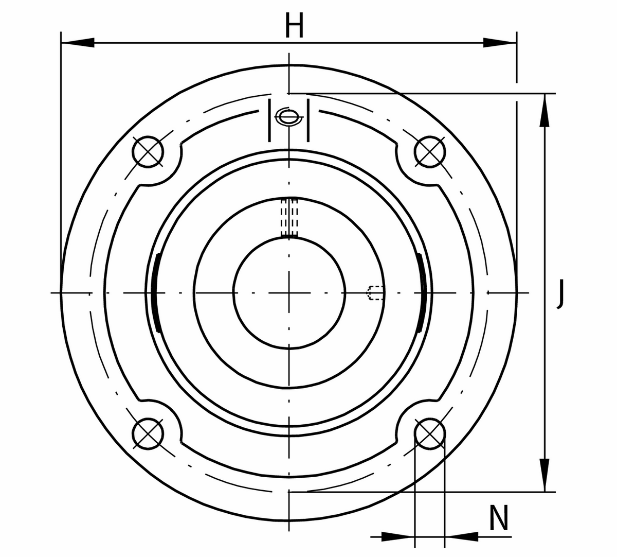 Фланцевый корпус INA RFE25-XL (RFE25)