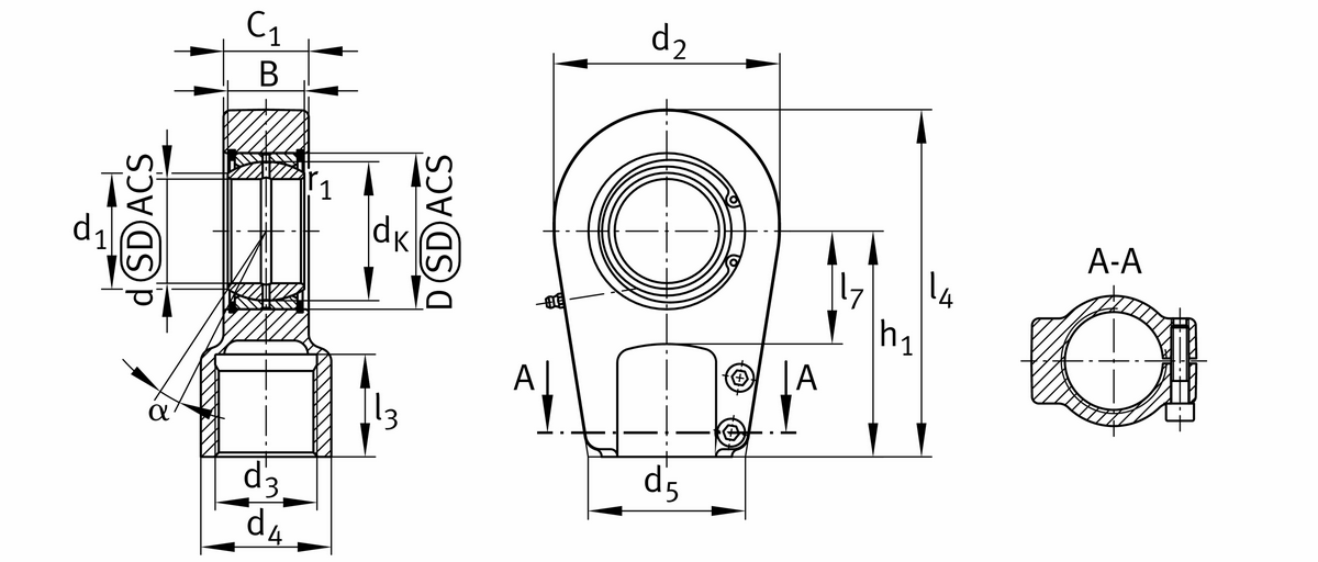 Шарнирная головка INA GIHRK110-DO
