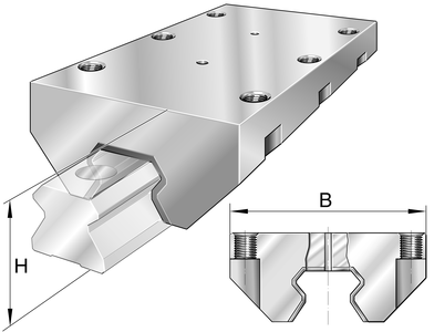 Демпфирующие блоки для направляющей качения с циркуляцией роликов INA RUDS55X225-D