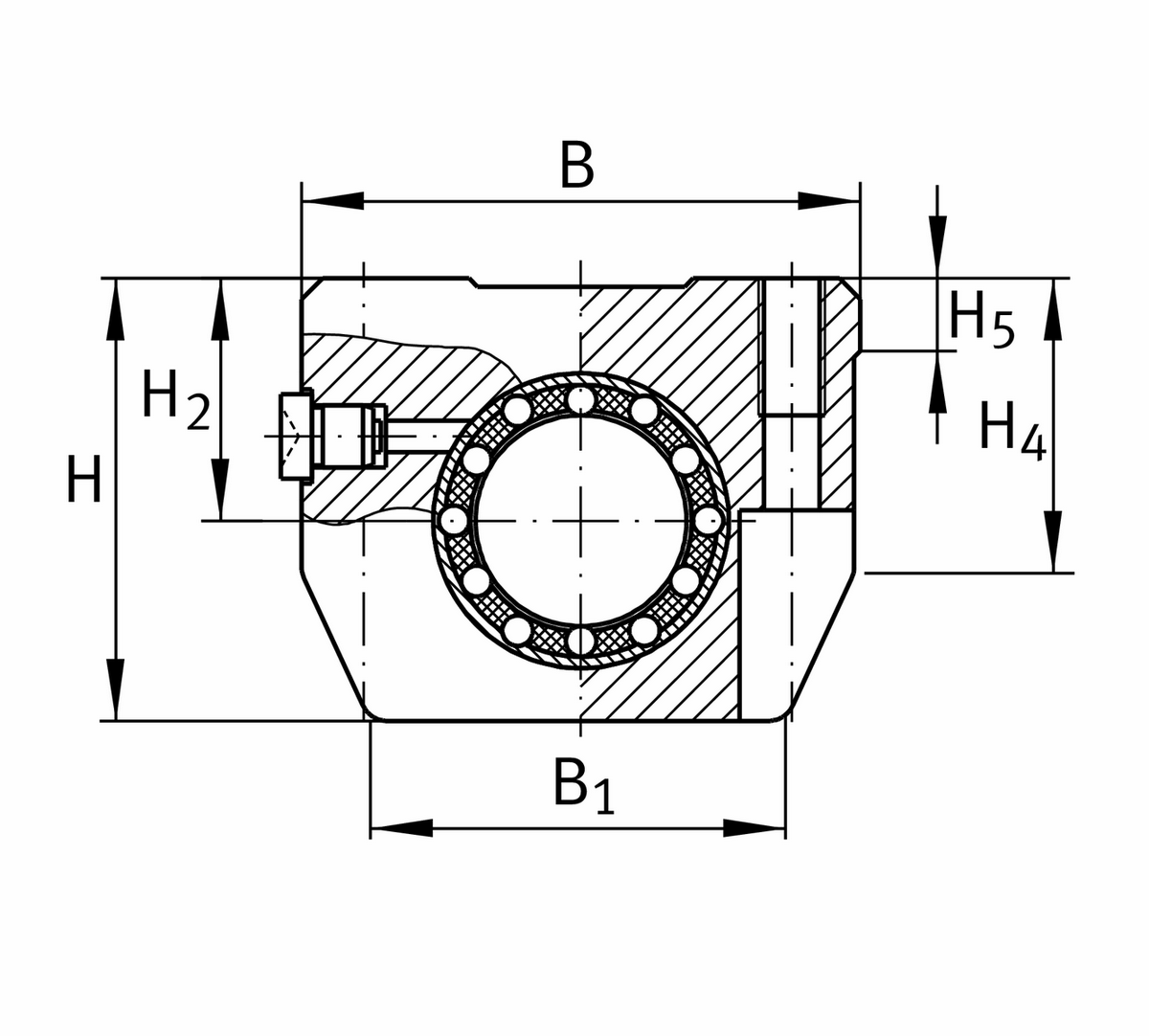 Узел с шарикоподшипником для линейного перемещения INA KTHK12-B-PP-AS