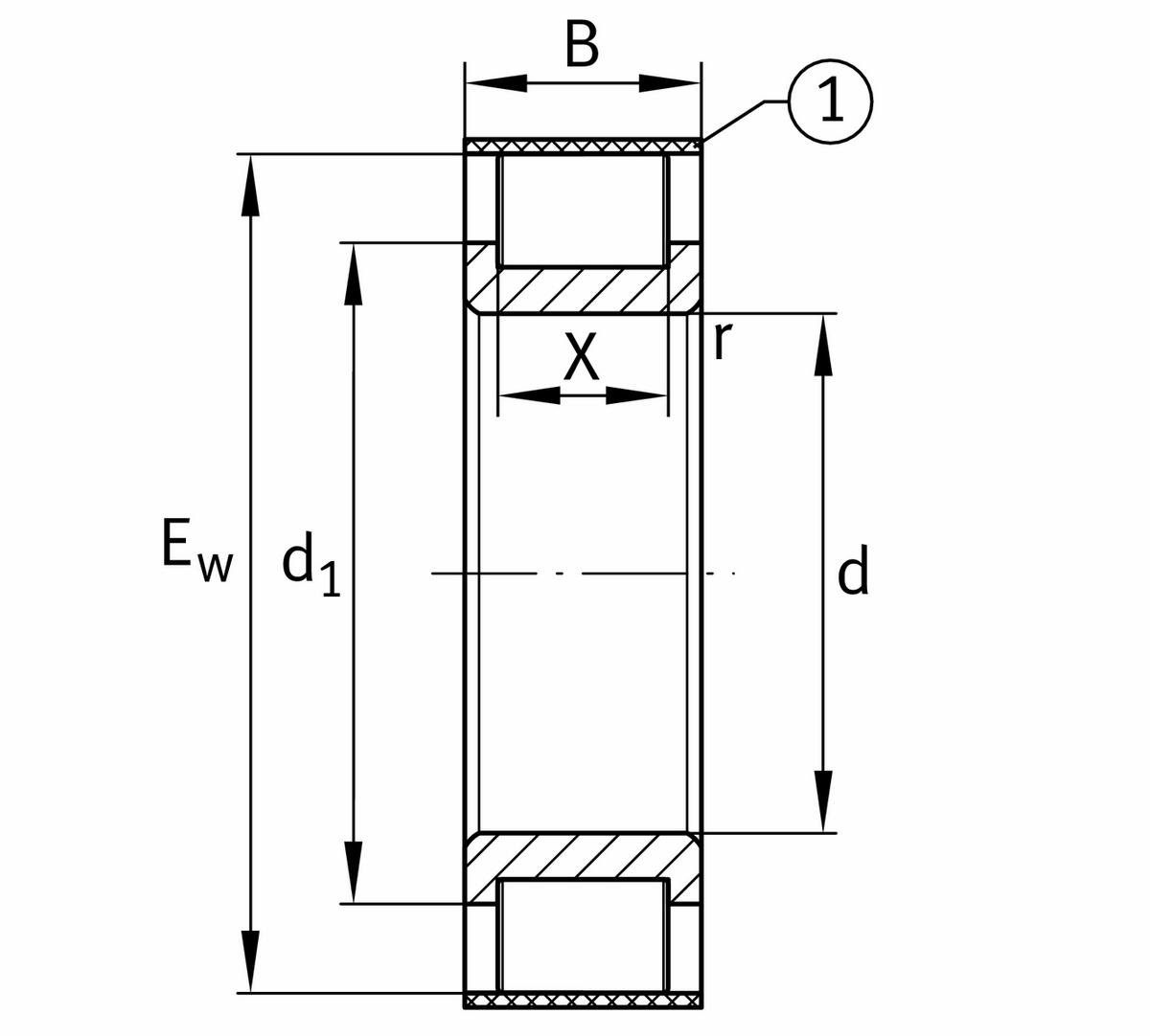 Цилиндрический роликоподшипник INA RSL183010-A-XL-3S