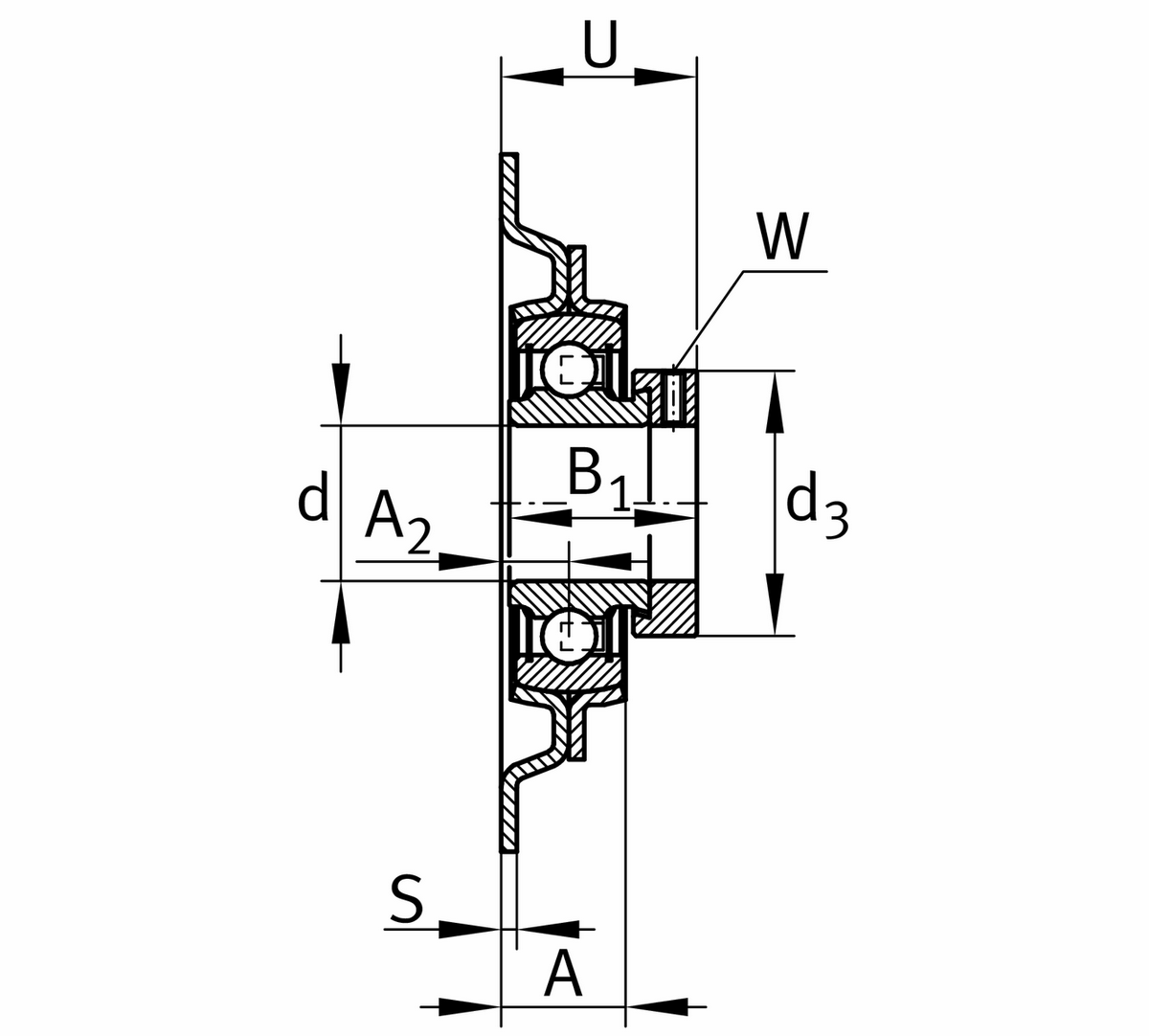 Корпусной узел с закрепляемым подшипником MSTU30-XL (MSTU30)