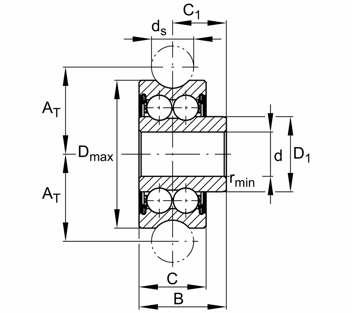 Направляющий ролик INA LFRI50/8-6-2Z