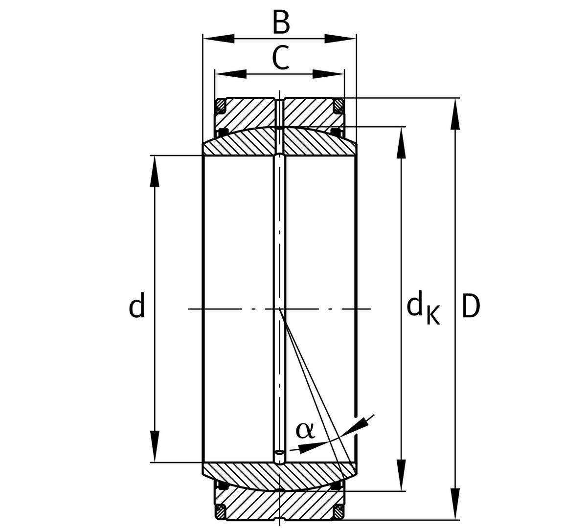 Сферический шарнирный подшипник INA GE440-DO-2RS4