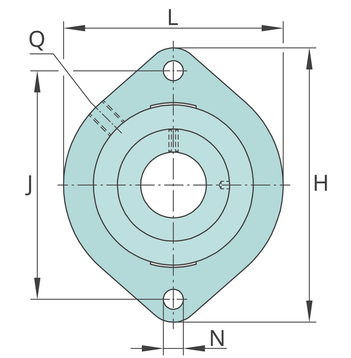 Фланцевый корпус INA GLCTE25-XL (GLCTE25)