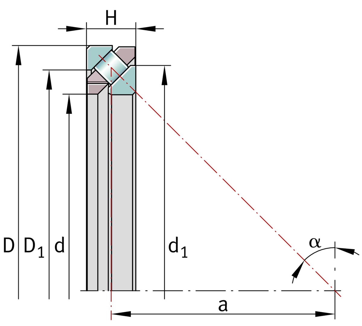 Радиально-упорный подшипник INA F-614821.SGL