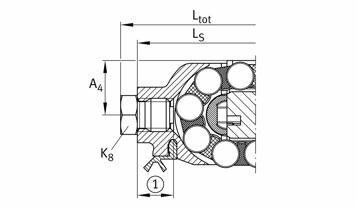 Роликовая линейная опора качения INA RUS19105-KS