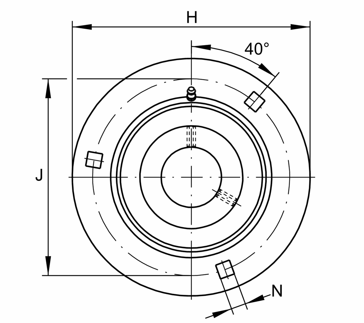 Фланцевый корпус INA GRRY25-VA (GRRY 25 VA)
