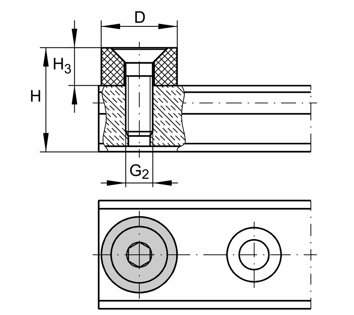 Концевой упор для направляющих INA PASTP25