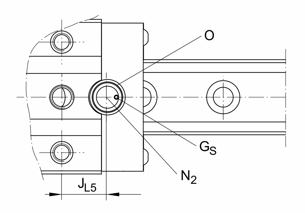 Каретка роликовой линейной направляющей качения с циркуляцией INA RWU25-E-HL