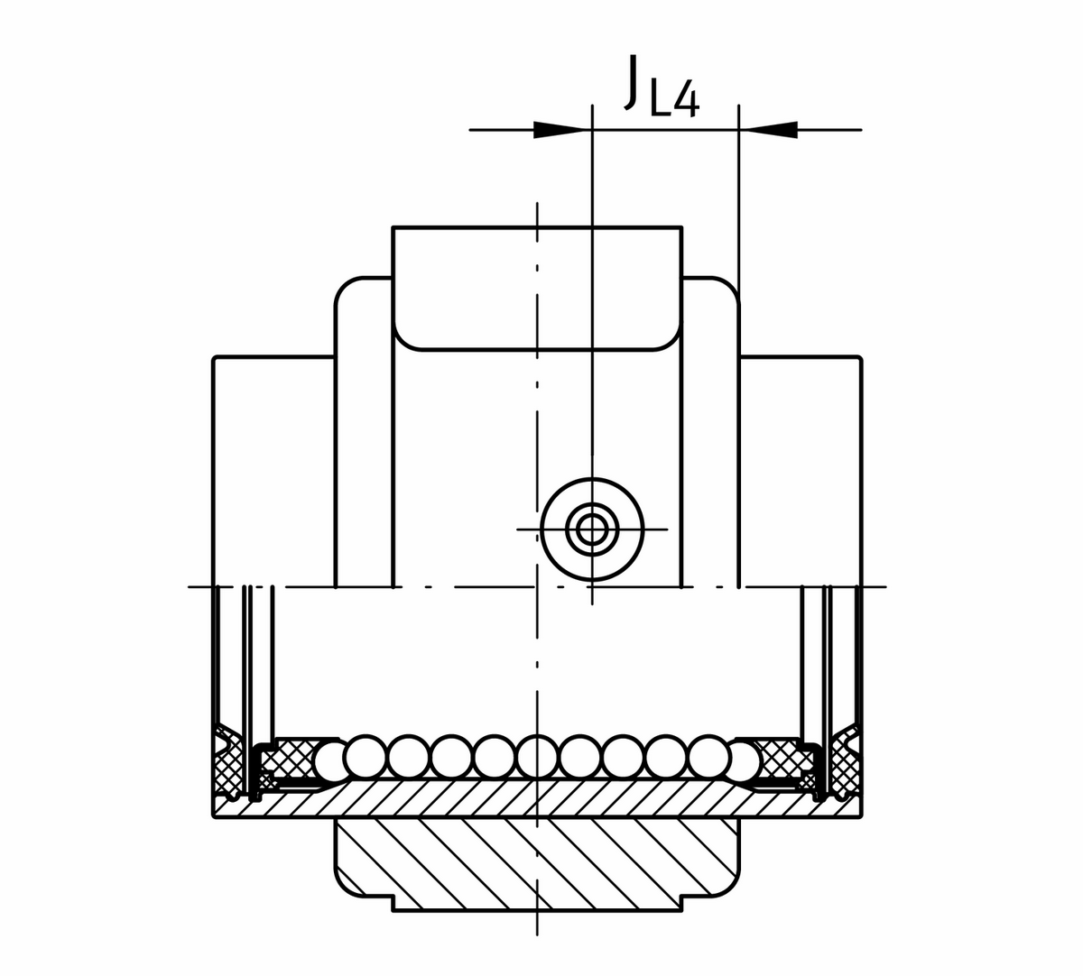 Узел с шарикоподшипником для линейного перемещения INA KGBO25-PP-AS