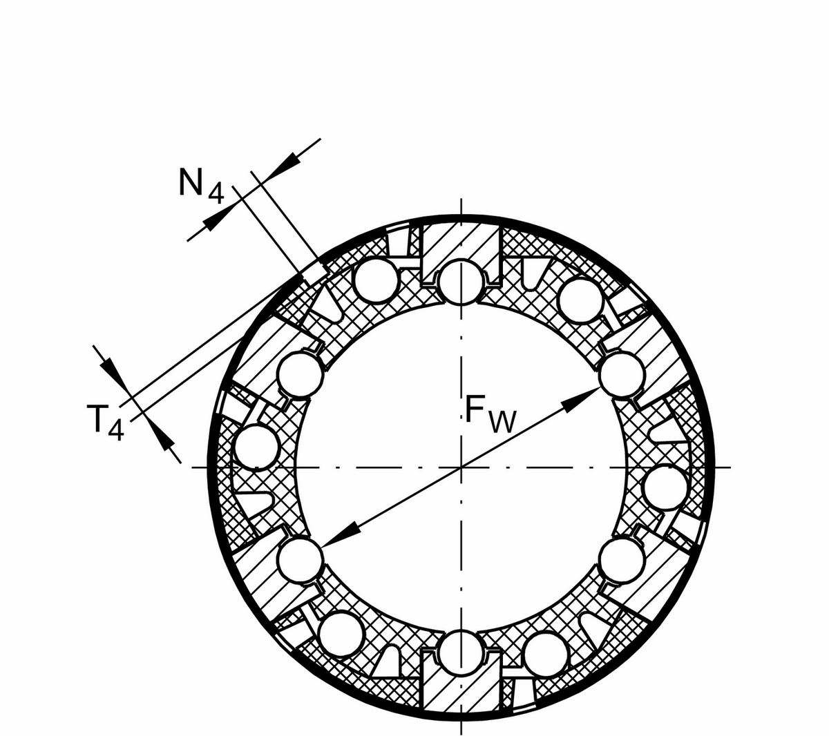 Шарикоподшипник для линейного перемещения INA KN50-B-PP