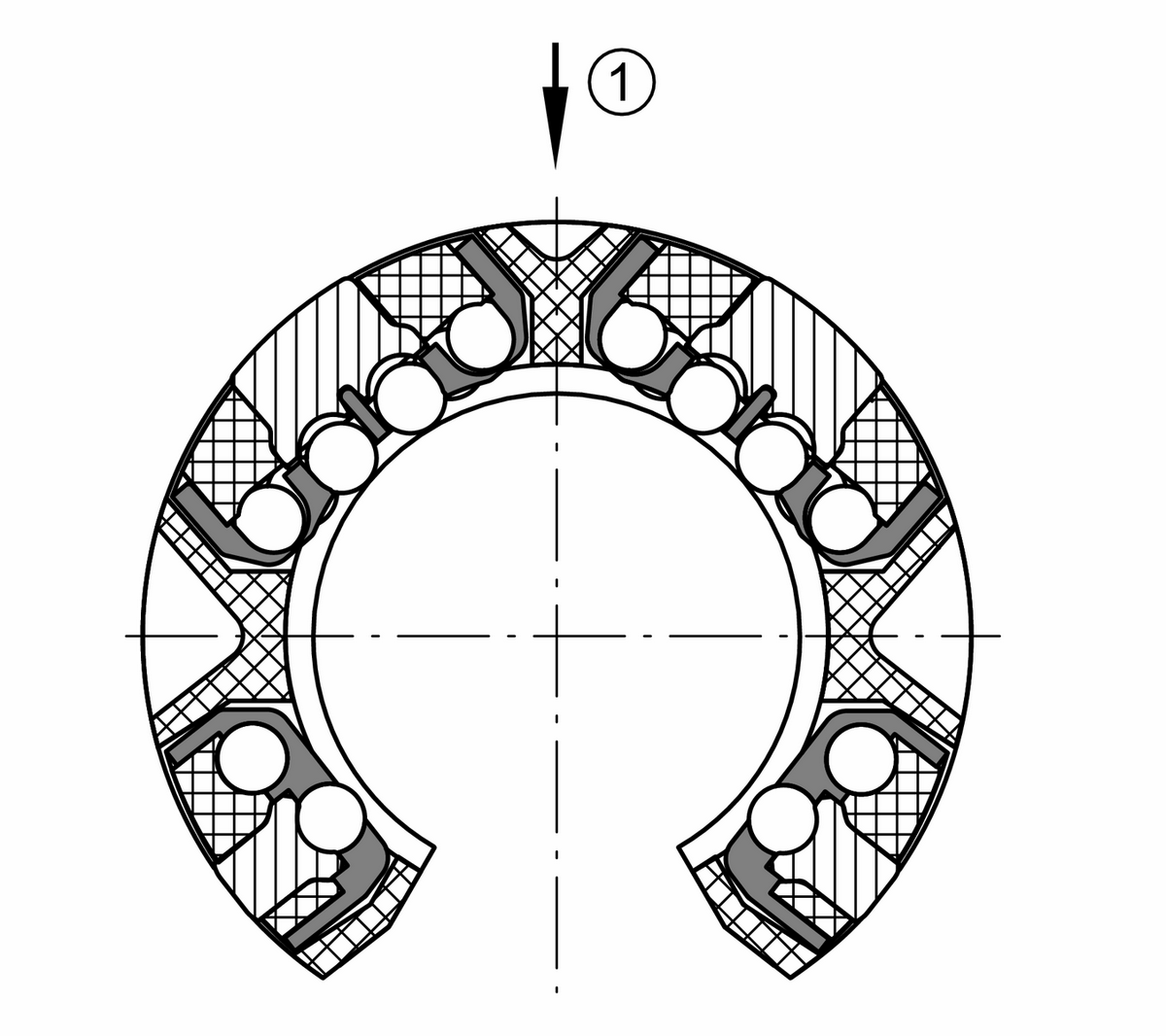Шарикоподшипник для линейного перемещения INA KSO50-PP