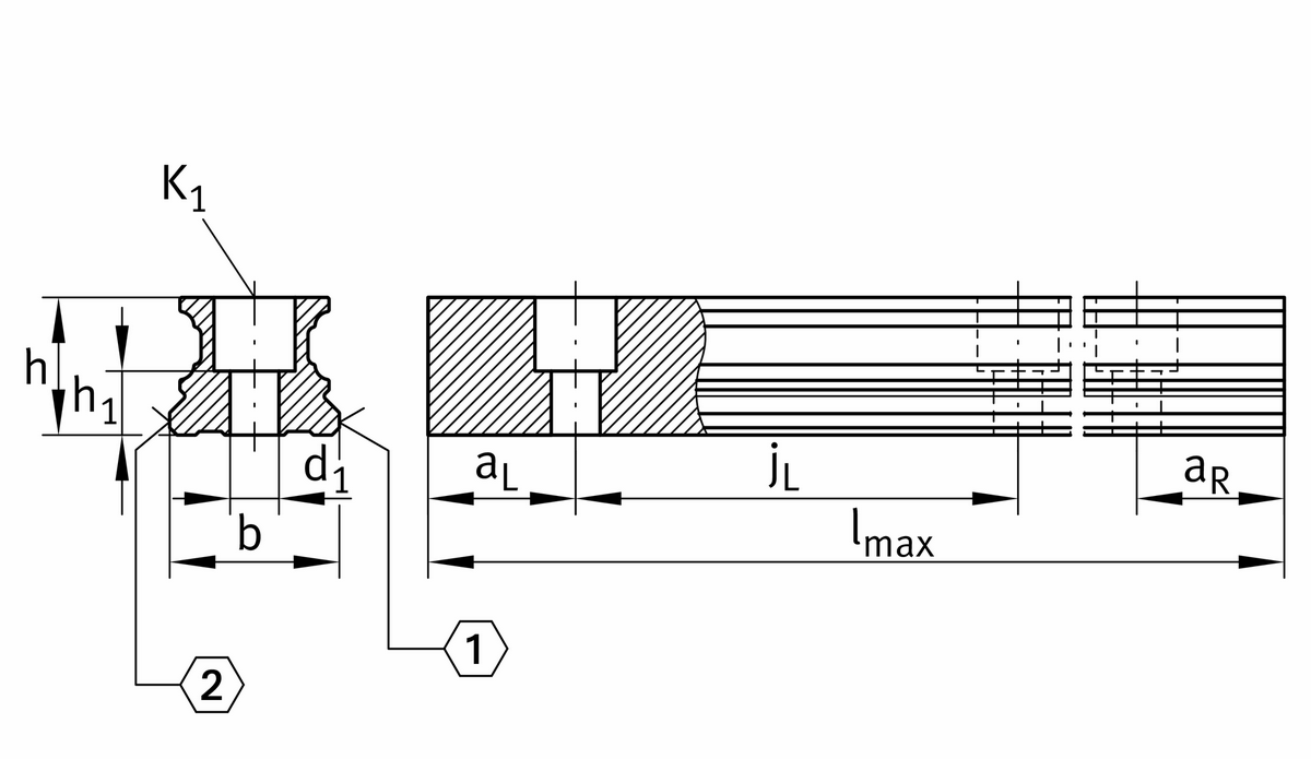 Профильный рельс INA TKVD25
