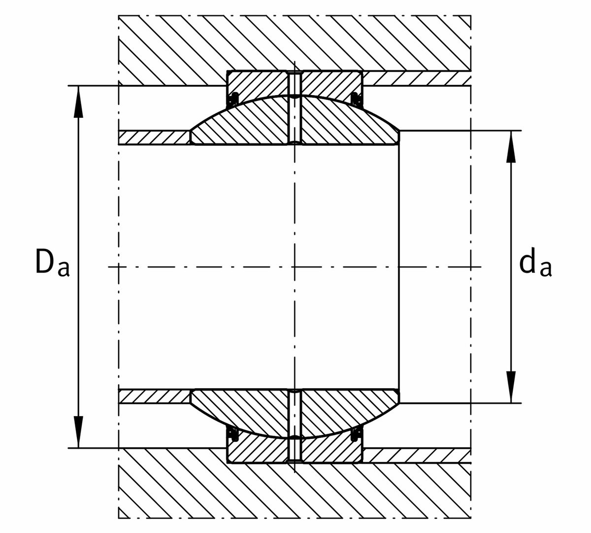 Сферический шарнирный подшипник INA GE30-FO-2RS-E