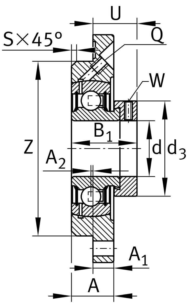Фланцевый корпус INA PME55-XL (PME55)